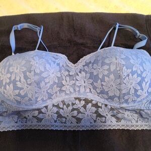 Elegant Blue Lace Bralette